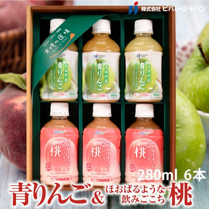 果汁100％ 青森県産 青りんごジュース お試し6本セット 贈り物にも最適
