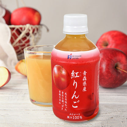 青森県産 紅りんごジュース ストレート 100％ 280ml PET (24本入)