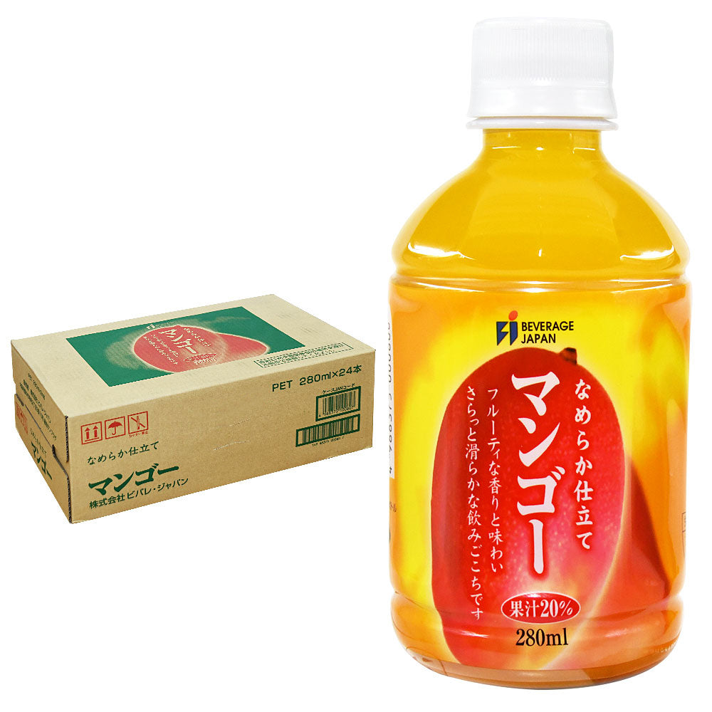 マンゴージュース　なめらか仕立てマンゴー20％　280ｍｌ　PET （24本入）
