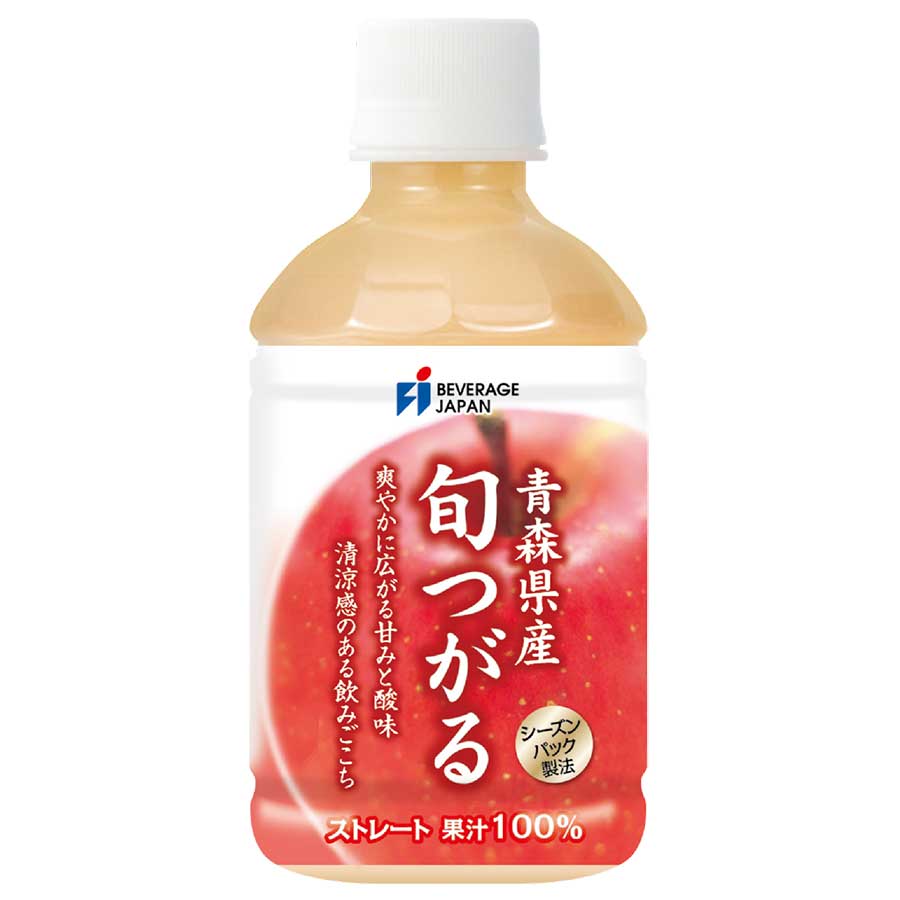 期間限定・メーカー直販・青森県産 旬つがるジュース ストレート 100％ 280ml PET (24本入)